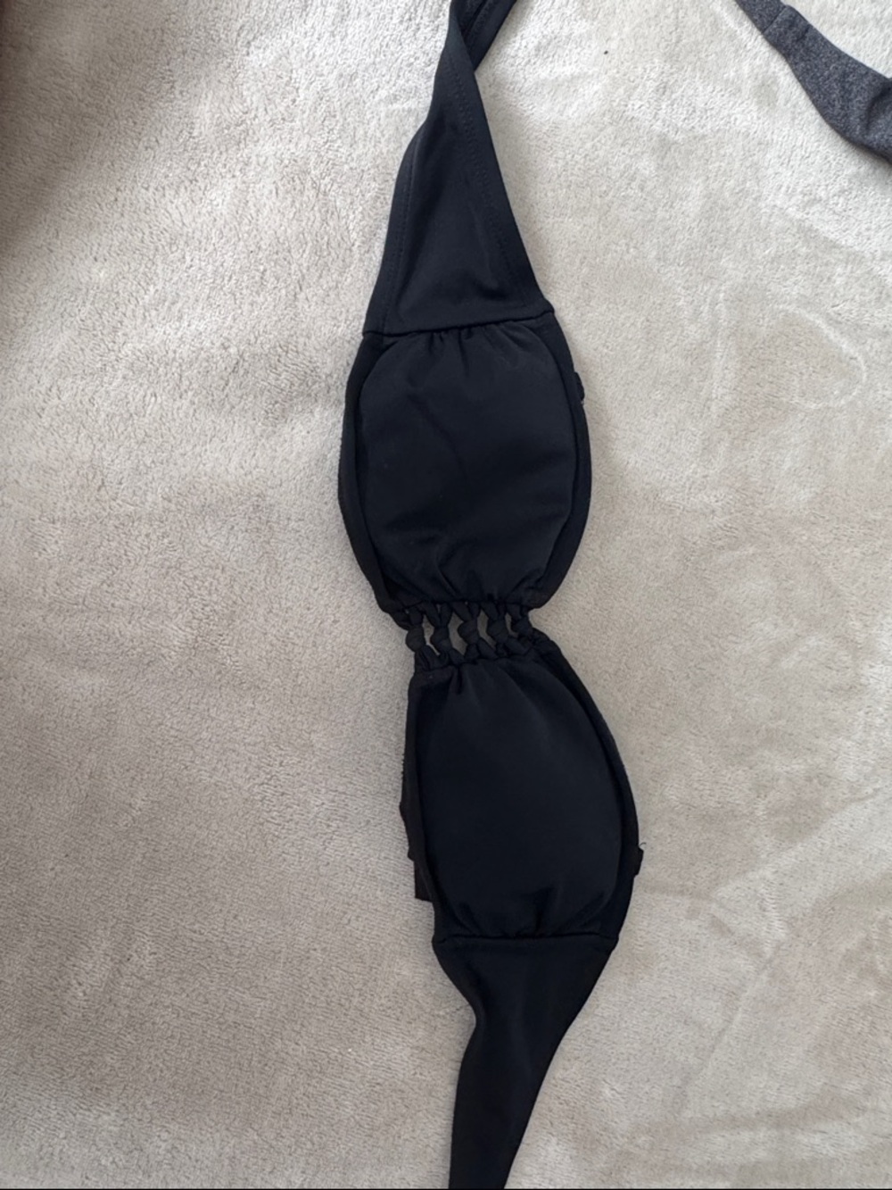 Xhilaration Black Bikini Swim Top with Supportive Straps